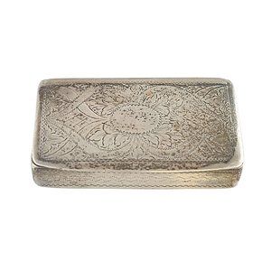 Antique Birmingham England Edward Smith Sterling Silver Trinket/Snuff Box #9679
